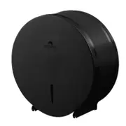 Dolphy Lockable Space Saving Durable Stainless Steel Jumbo Toilet Roll Dispenser - Black