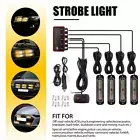 4X 12 LED Amber Car Truck Emergency Beacon Warning Hazard Flash Strobe Light Bar