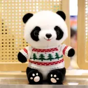 Christmas Panda Plush Toy - Cute Stuffed Animal with Festive Sweater for Kids