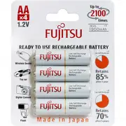 Fujitsu HR-3UTC NiMH up to 2100 recharges Rechargeable AA Battery 4PK