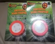 2 X Pumpkin Masters Xtreme Strobe Light Clear, Battery Operated, BRAND NEW