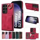 Card Wallet Ring Stand Leather Phone Case For Samsung A54 A13 A14 A34 A23 A33 5G