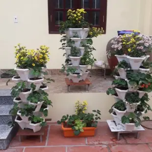 用於種植植物、種植有機蔬菜、種植花卉的組合塔(6 層)