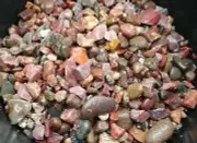 5 lbs Natural Ruby Red. With Aquarium Gravel, Stones. Mix