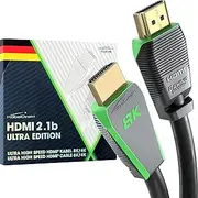 8K HDMI Cable, HDMI 2.1 b, Certified Ultra Edition for Maximum Performance – 2m (48G, Ultra High Speed HDMI 2.1, 10K, 8K@60Hz & 4K@144Hz, Gaming PC/PS5/Xbox, HDMI Certificate, Grey) – CableDirect