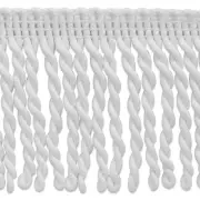 3" Cotton Bullion Fringe White | (10 Yard Cut) Trim