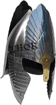 Medieval Knight Fantasy Armor Metal Helmet, 18-Gauge Steel, Crusader, Thor