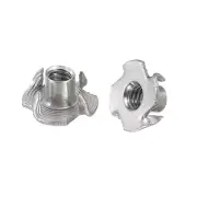 1/4"-20 T-nut 100pcs 304 Stainless Steel 4 Pronged Tee Nuts Threaded Insertion