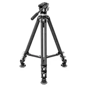 Leofoto LVC-253C+BV-15 Carbon Fiber Twin Leg Video Tripod Kit