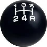 DEWHEL Black/White Inlay Sphere Aluminum 200 Grams Weighted Manual Shift Knob 5 Speed Short Throw Shifter M12x1.25 M10x1.5 M10x1.25 M8x1.25