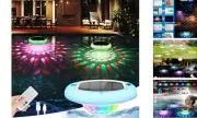 2-in-1 Solar Pool Lights USB Rechargeable Floating Pool Lights with 1 Pack