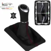 Leather ICT shift gear knob boot for Ford Mustang thread red C98