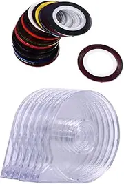CTIRCHIU 1Set Nail Striping Tape Line for Nail Silver Nail Decor Supplies with Dispenser Easy to Use for DIY Manicure and Party Designs for Nail Salons and Home