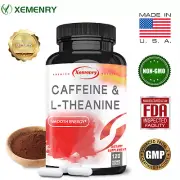 Caffeine & L-Theanine 150mg - Brain Booster, Nootropic Supplement,Enhance Energy
