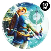 Zelda Video Game Theme 9 inch 23cm Plates 10PK - Kids Birthday Party Tableware