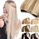 Handmade 100% Human Hair Invisible Wire Hidden Handband Hair Extensions Weft US