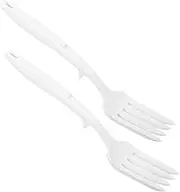 CIYODO Silicone Cooking Forks Pasta Noodle Forks Set Long Handle Non-Stick Dishwasher Safe for Cooking and Serving