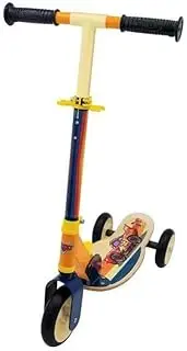 Smoby 750119 Cars Wooden Scooter, 3 Wheels, Multi-Coloured
