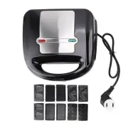 6 in 1 Sandwich Maker Panini Press Stick Proof Breakfast Machine with 10 Remo...