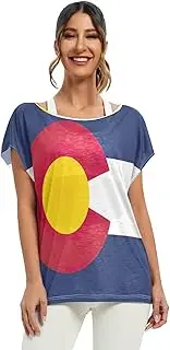 [RPLIFE] Zimbabwe Flag Ladies Batwing Tops Loose Casual Tops Women Night Out Top