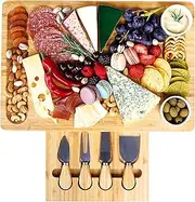 Sleek Cheese Board and Charcuterie Set – Elegant Fruit Tray for Housewarming, Wedding, or Engagement – A Thoughtful Birthday Gifts – for Women, Mum, Her, or Wife