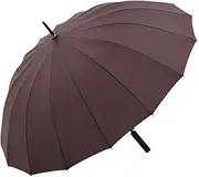 Umbrella 16 Ribs Auto Open Umbrella Extra Large Reinforced Golf Umbrella Long Handle Straight Anti-UV Sun/Rain Windproof Stick Umbrella for Rainy Day Sun and Rain Proof