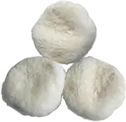 3Pcs Wool Buffing Pad for Cutting Polishing Hook and Loop Design for Car Buffing Heavy Cutting Wool for Glossy Finish Without Damage