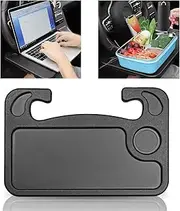 Car Steering Wheel Desk,Steering Wheel Tray for Car Constant Travelers,Vehicle Tablet Or Notebook Laptop Work Desk,Car Food Eating Tray,Fits Most Vehicles Steering Wheels (Black)