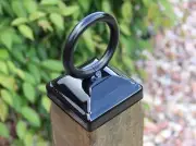 Post Cap for 4x4 Wood Post, Nautical Rope, Tethering / Latching Ring Post Cap