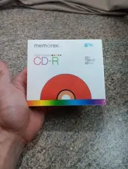 Memorex Cool Colors CD-R + Jewel Cases 5-Pack Blank CDs 700MB 80min