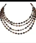 Virgins Saints & Angles VSA Magdalena 6mm Necklace Lux Mixed Brown Quartz NWT