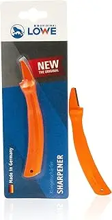 Original LÖWE Blade Sharpener - 0022 | Sharpener for Garden Shears Industrial Scissors with Polyamide Handle for Sharpening the Blade | Made in Germany, Orange