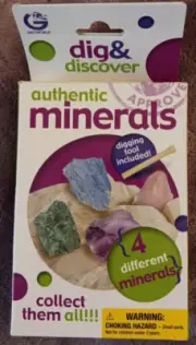 Dig & Discover Minerals 4 Different Authentic Minerals