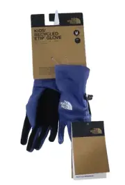 NWT The North Face Kids Recycled Etip Gloves M Cave Blue MSRP$40