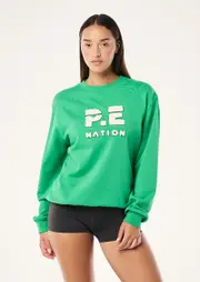 HEADS UP BOUCLE SWEAT IN KELLY GREEN, L