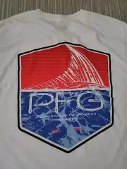 COLUMBIA PFG Swordfish Tee T-Shirt SHIRT Crisp White Fishing Medium Mens M NEW!