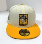 Pittsburgh Pirates MLB NE Retro All Star Game Patch Fitted Hat~Cream