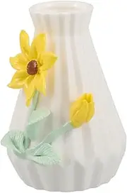 HEALEEP Decorative Ceramic Vase Simple and Elegant Table Centerpiece for Home Decor Versatile Flower Arrangement Aroma Diffuser for Rvs and Household Use