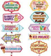 KALEFO Candyland Party Decorations Candy Land Sign Welcome Birthday Decor Direct