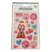 Pipsticks Valentine Gumball Heart Scratch & Sniff Sticker Sheet Bubblegum