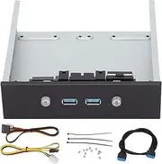 Front Panel USB3.0 Hub 4 Ports, 3.5 Inches Internal Metal USB Hub for Desktop Computer Optical Drive(PH7)