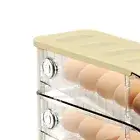 3PCS Egg Container For Refrigerator Plastic Stackable Auto Rolling Egg Holder