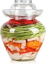 Aosnttol 2 Liter Pickle Jar Glass Jar with Lid, Fermentation Kit for Making Pickles, Kimchi, Sauerkraut, Kombucha and Wine Brewing