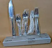 NOS MIKASA CHAPELLE 5 PC. STAINLESS FLATWARE Place Setting Japan