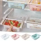 Kitchen Organizer Fridge Storage Drawer Box Extendable 1 x Shelf B8J4