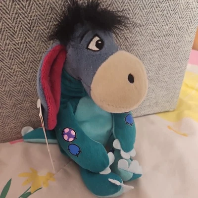 Disney Mini Bean Bag Dinosaur Eeyore 9" Winnie The Pooh Bear Plush Toy Tags