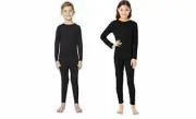 Kids Heat Baselayer Set, Black, Small