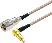 1Pcs FME Male Connector to MS156 Right Angle Connector RG316 Coaxial Cable Tail Fiber Adapter New Modem Cable(FME M to MS156 Short,20CM)