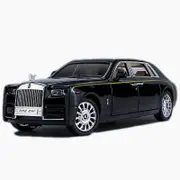 Catzon 1:24 Phantom Alloy Car Model with Luminous Crystal Emblem and Starlight Headliner-Black