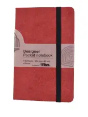 Tops Designer Pocket Notebook 96 Lined Sheets Red Forum 3.33" X 5.25" Case Bound